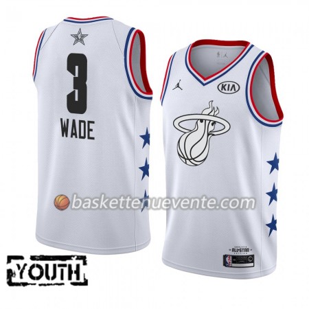Maillot Basket Miami Heat Dwyane Wade 3 2019 All-Star Jordan Brand Blanc Swingman - Enfant